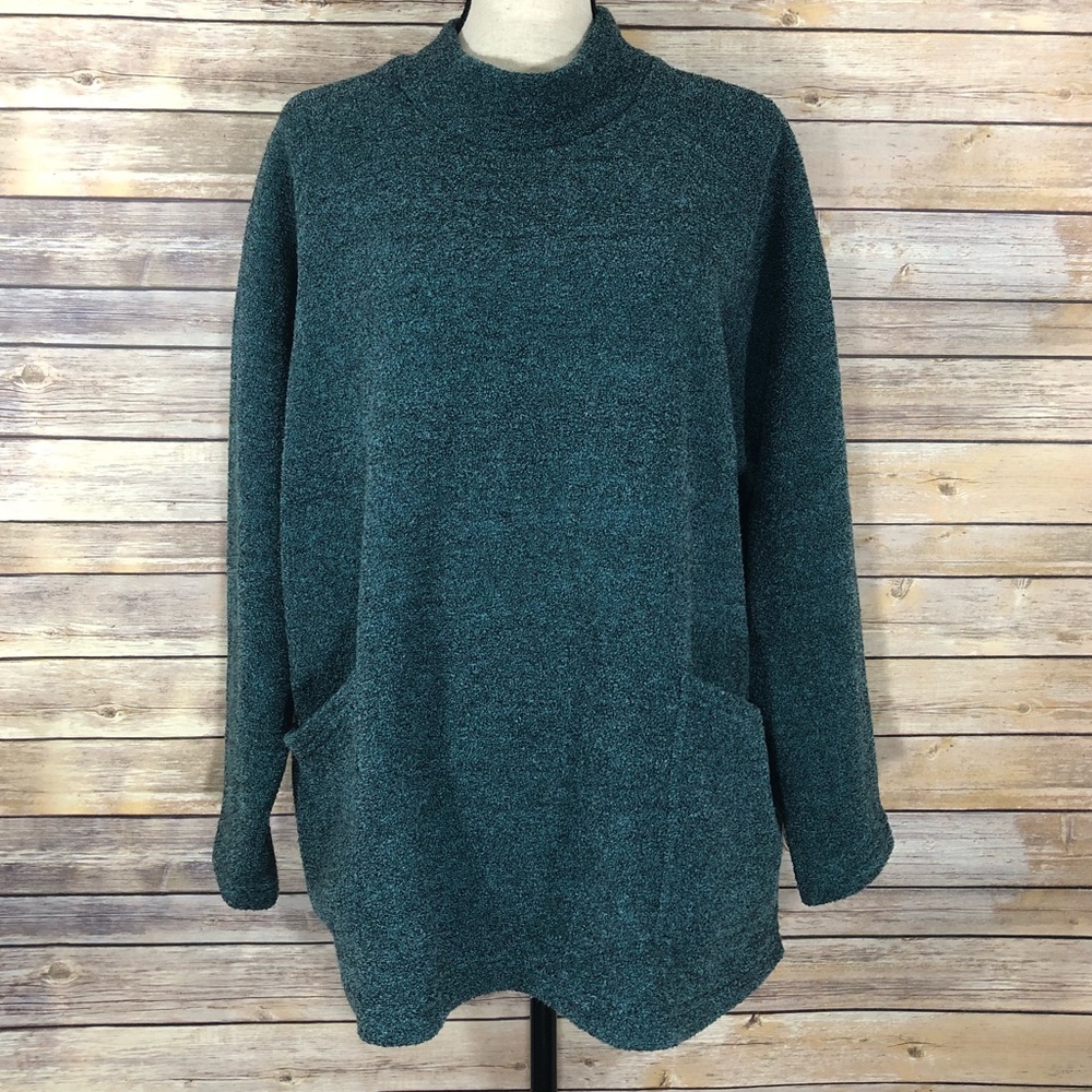 Susan Graver Mock Turtle Neck w/ Pockets